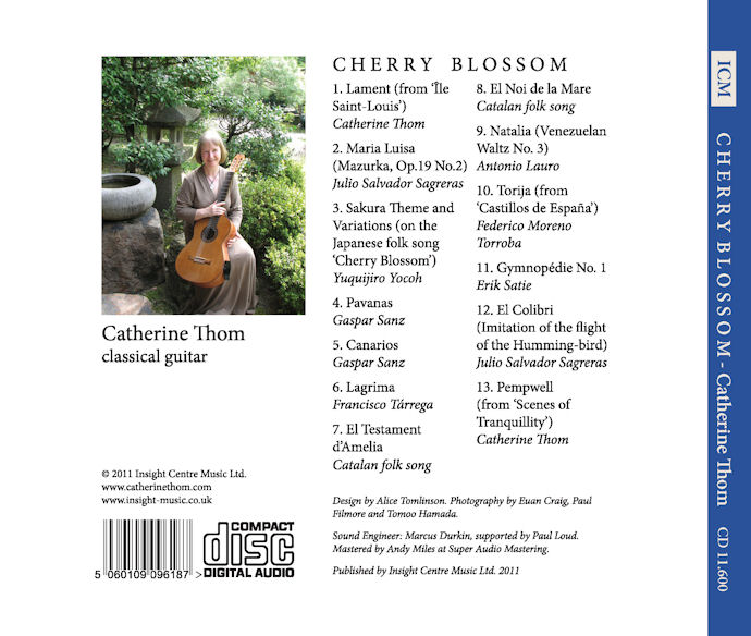 Cherry Blossom CD back cover